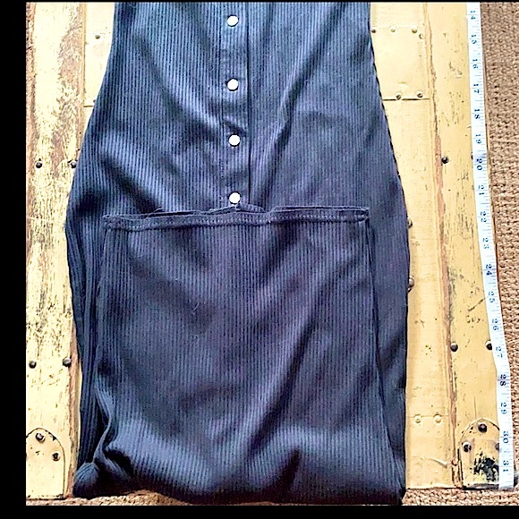 NEW REVOLVE ABOUT US STRETCH BLACK RIBBED BODYCON MIDI DRESS XS - Picture 9 of 16